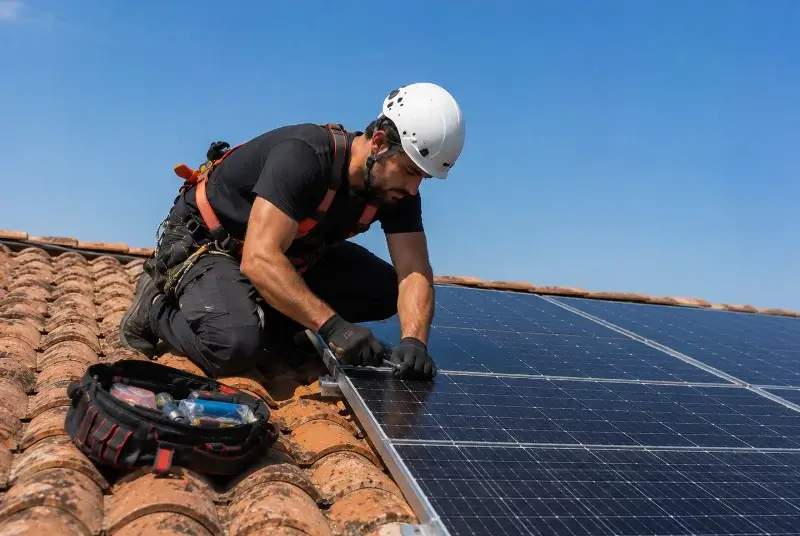 Maintenance et monitoring de panneaux solaires à Chanay